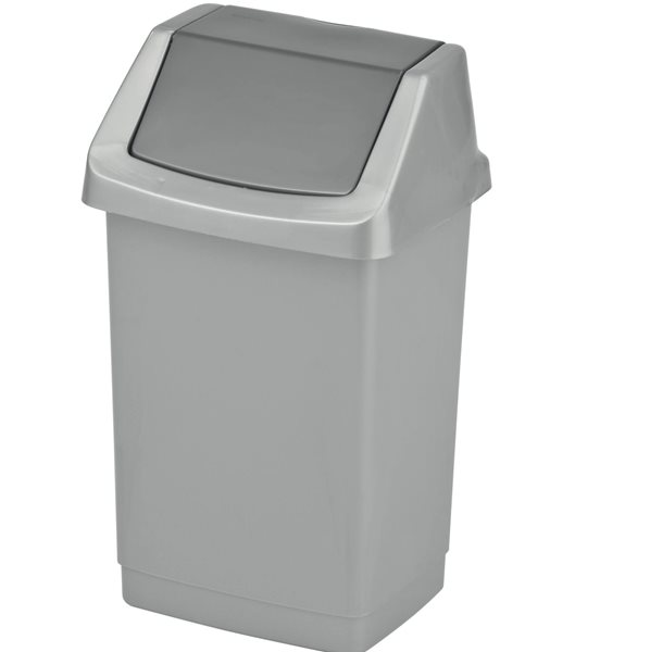 Odpadkový koš CUVER CLICK 15 l - stříbrná