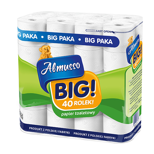 Levně Toaletní papír Almusso BIG! 3 vrstvý - 40 rolí