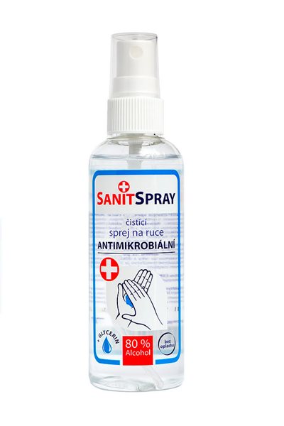 Antimikrobiální SanitSpray na ruce - 100ml, Sleva 20%