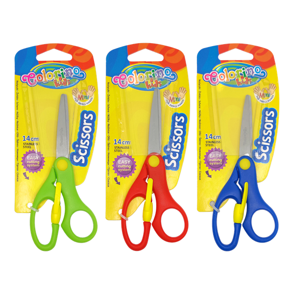 Dětské nůžky se zarážkou Colorino - 13,8 cm - mix barev