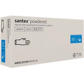 Santex latexové rukavice - s pudrem velikost S ( 100 ks )