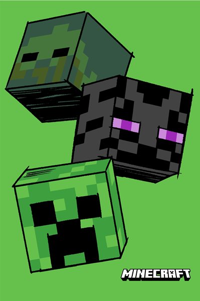 Jerry Fabrics fleecová deka Minecraft "The Mobs"