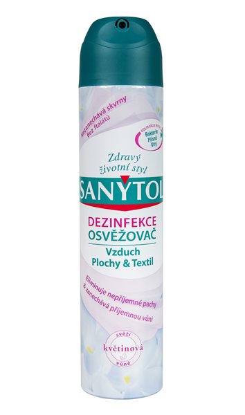 Levně Sanytol dezinfekční osvěžovač vzduchu, ploch a textilií 300 ml - květinová vůně, Sleva 14%