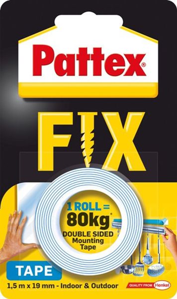 Levně Pattex Super Fix - oboustranná lepící páska 1,9 cm x 1,5 m