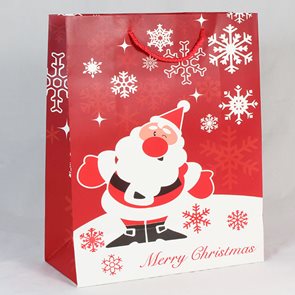 Dárková vánoční taška červená (26 x 32 x 12 cm)