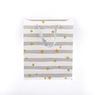 Dárková vánoční taška Zlaté hvězdy (26 x 32 x 12 cm)