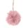 Textilní závěsná koule růžová, 4 cm