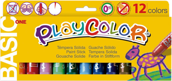 Levně Playcolor - tuhé temperové barvy 12 kusů