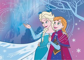 Dětský koberec Ledové království - Anna a Elsa