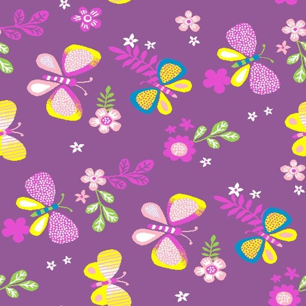 Levně Dětský koberec Motýlek fialový 200 x 200 cm