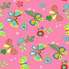 Dětský koberec Motýlek růžový 120 x 170 cm
