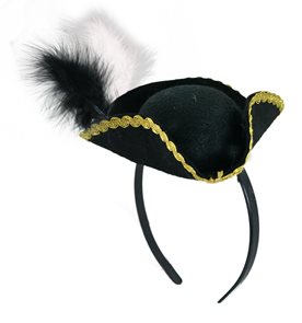 Čelenka s mini pirátským kloboučkem - dospělá