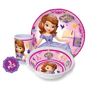 Dětsk&#225; j&#237;deln&#237; sada Princezna Sofie 3 ks