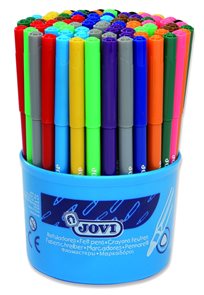 Fixy Jovi - tenké 84 ks vypratelné, v kelímku, 7× 12 barev