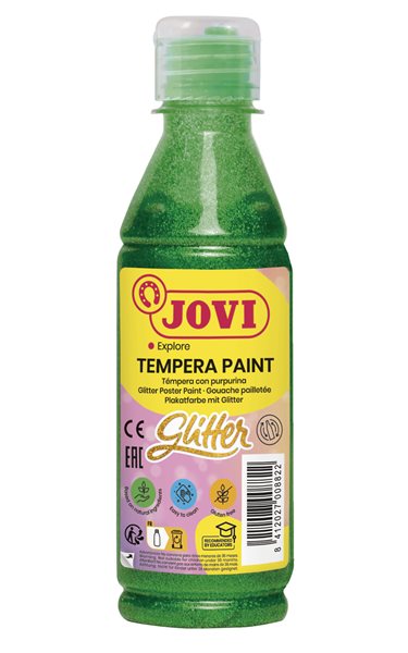 Temperová barva JOVI PREMIUM 250 ml, glitrová - Zelená, Sleva 34%
