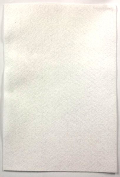 Levně Dekorační filc 150 g/m2 - barva bílá - 20×30 cm, 150 g
