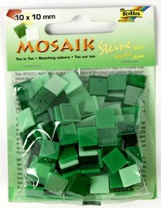 Mozaikové kamínky - tón v tónu mix - barva zelená