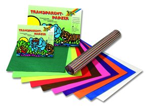 Transparent papír - na výrobu papírových draků - 24 × 32 cm, 10 listů v 10 barvách