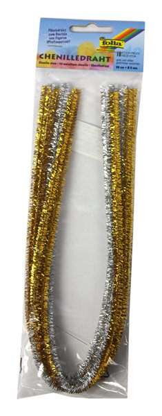 Modelovací drátky - stříbrné + zlaté (5+5 ks, 50 cm)