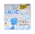 Origami papír Basics 80 g/m2 - 10 × 10 cm, 50 archů - modrý