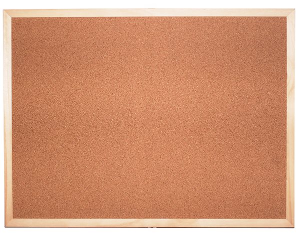Korková tabule v dřevěném rámu 40 × 60 cm