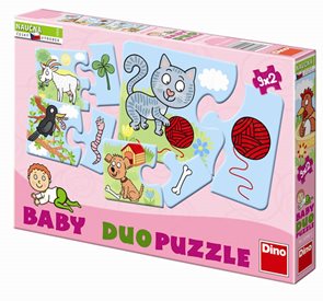 Baby Duo puzzle 9×2 - Domácí zvířátka