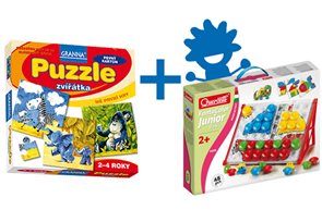 Akční balíček obsahující: Puzzle zvířátka a Mozaika Fantacolor Junior Basic