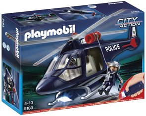 Policejní helikoptéra s nočním sluncem - Playmobil - novinka 2013