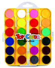 Vodové barvy TOY COLOR 30 mm - 24 barev