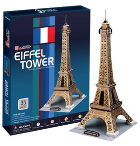 Puzzle 3D - prostorové - Eiffelova věž (35 dílků)