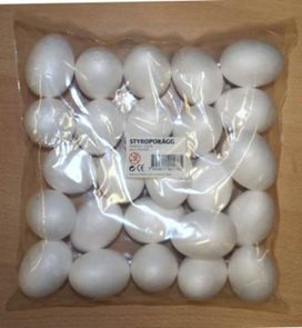 Polystyrenová vajíčka - 25 ks, 40 × 60 mm