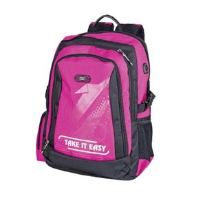 Školní batoh Easy - černo-růžový