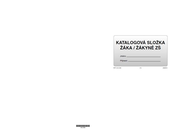 Katalogová složka žáka/žákyně ZŠ (spojuje 1. i 2. stupeň) - sešit A4, 12 str.