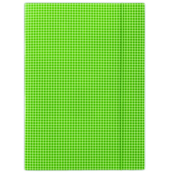 Levně Donau Spisové desky s gumou A4 lepenka, kostkovaný vzor - zelená