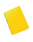 Pořadač 4kroužek A5 2,5 cm průhledný PP - žlutý