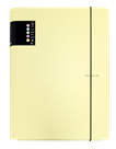 Karton PP PASTELINi Desky s gumou A4 3 klopy, lamino - žlutá