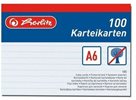 Herlitz Karty do kartotéky A6, linkované - 100 ks