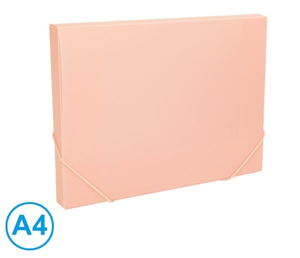 Levně Box na spisy s gumou A4 LUMA pastel - růžový