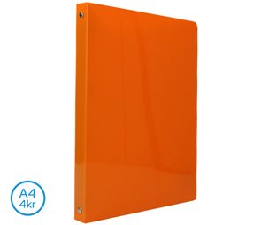 4-kroužkov&#253; pořadač LUMA A4 2,5 cm neon - oranžov&#253;