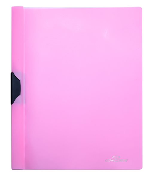 Spisové desky CONCORDE A4 PP s bočním klipem - pastelově růžové, Sleva 5%