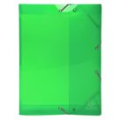 Box na spisy s gumou IDERAMA A4, 2,5 cm, PP transparentní - zelený