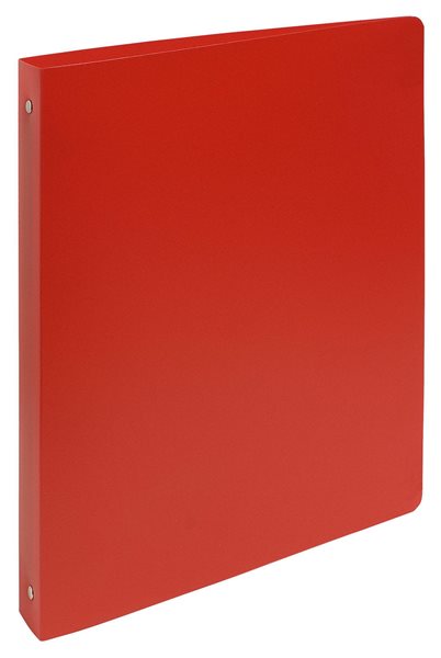 Levně 4-Kroužkový pořadač A4 maxi, 4 cm, PP - červený, Sleva 17%