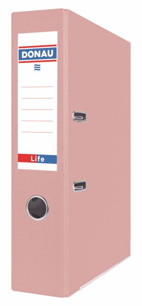 Levně Donau Pořadač pákový LIFE A4 7,5 cm - pastelově růžový, Sleva 16%