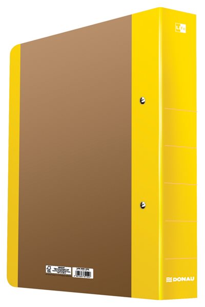 Levně Donau Pořadač 2-kroužkový LIFE A4 5 cm - neonově žlutý, Sleva 19%