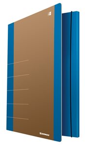 Donau Spisové desky s gumičkou LIFE A4, 3 klopy - neonově modré