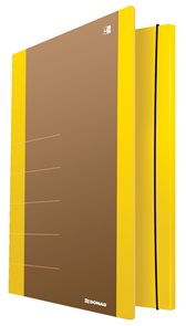 Donau Spisové desky s gumičkou LIFE A4, 3 klopy - neonově žluté