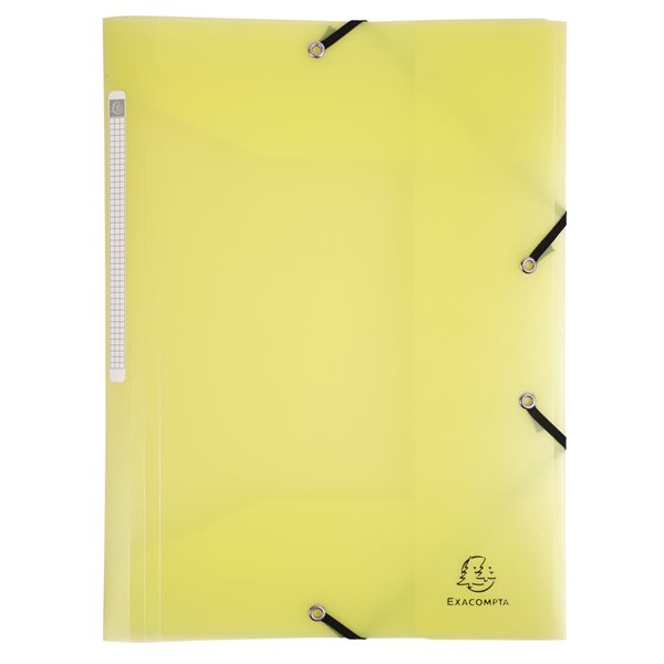 Levně Exacompta Spisové desky s gumičkou Pastel A4 maxi, PP - žluté