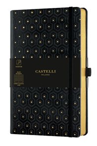 Castelli Zápisník linkovaný, 13 × 21 cm, C&G Honey Gold