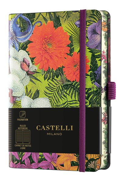 Levně Castelli Zápisník linkovaný, 9 × 14 cm, Eden Orchid