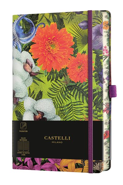 Levně Castelli Zápisník linkovaný, 13 × 21 cm, Eden Orchid